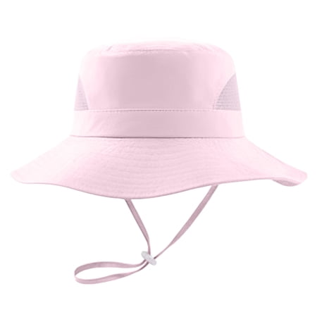 Baby Sun Hat with Neck Flap UPF 50+ Adjusta Baby Boys Girls Summer Beach Hat for Traveling Swim Hat(1-3 Years,Pink)