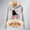 thumbnail image 4 of Women's Solid Color Zippered Hooded Longline Lined Streetwear Pullover Jacket, 4 of 4