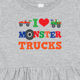 thumbnail image 4 of Inktastic I Love Trucks Girls Baby Dress, 4 of 5
