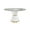 Light Grey, variant on LeisureMod Modern Dining Table with a Round Sintered Stone Tabletop in White Steel Seats 6-10 for Dining Room, Kitchen in White