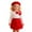 Red, variant on KHONTS Girls Clothes Ruffle Long Sleeve Round Neck Button Tops Skirt Short with Beret Fall Outfit, 3 Piece, Sizes 6M-3Y