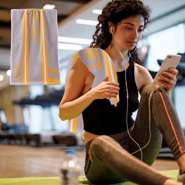 ¡Oferta por Tiempo Limitado!, Toalla deportiva de algodón extendida para secar el sudor Toalla de ducha larga Toalla de fitness para correr Toalla grande Akmoler