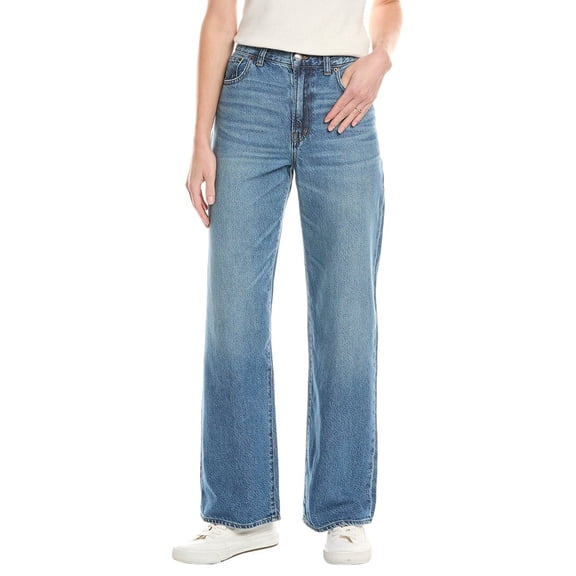 Madewell womens The Perfect Vintage Pepperidge Wash Wide Leg Jean, 27, Blue
