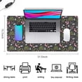 thumbnail image 5 of Long Mouse Pads for Desk,Black Cartoon Unicorn Plant Pattern Desk Mats on Top Of Desks, Desk Mouse Pad Extra Large with 3mm Non-Slip Base and Stitched Edge for Gaming,Office,Work,Home 31.5"x15.7", 5 of 6