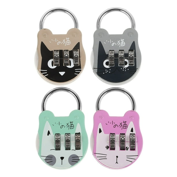 4 cerraduras para casilleros, prácticos candados, cerraduras de combinación multifunción, accesorio para el hogar