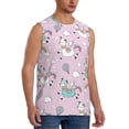 thumbnail image 2 of Bingfone Llama Unicorn and Rainbow Pattern Men's Tank Tops Workout Sleeveless Tee Shirts Running Beach Tanks for Men-Large, 2 of 8