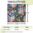 thumbnail image 2 of Pioneer Flower Floral Print Pattern Square Fitted Tablecloth with Elastic Edge,Square Table Cover,Washable Elastic Table Cover for Home Kitchen Party Decor 34"x34", 2 of 6