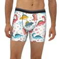 thumbnail image 2 of Picia Dinosaur Pattern Men's Athletic Long Leg Briefs , Performance Stretch Underwear，Moisture-Wicking, 2 of 7