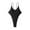 Black-06, variant on Lopeceal Women's One Piece Swimsuits Sexy V Neck Bathing Suit Open Back High Cut Swimwear