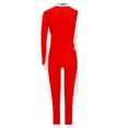 thumbnail image 2 of TSSOE Gymnastic Bodysuit for Girls Long Sleeve Full Body Leotard One Piece Dance Unitards Skating Jumpsuit Red 8, 2 of 7