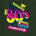 thumbnail image 2 of Totally 80's Forever Vintage Mens Premium Tri Blend T-Shirt, Forest Green, X-Large, 2 of 5