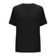 thumbnail image 5 of Tops deportivos,Camisa informal de talla grande, blusa de manga corta con botones, jersey de poliéster, cuello redondo, para estar en casa, sopatenor, 5 of 9