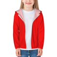 thumbnail image 3 of Kids Zip Up Hoodie for Boys Girls Toddler - red Lightweight Long Sleeve 18M Boys Girl Clothes, Sun Protection Windproof Jackets Hoodie Sweatshirt, 3 of 7