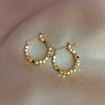thumbnail image 6 of Birthday Jewelry Gift for Women, 14K Gold Plated Hoop Earrings for Women, Trendy Gold Hoop Earrings Statement Lightweight Hypoallergenic Jewelry for Her, 6 of 8