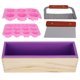 thumbnail image 5 of Kit de Moldes de Jabón DIY ZHCH Hecho a Mano con Caja de Madera Cortador Recto y Ondulado, 5 of 5