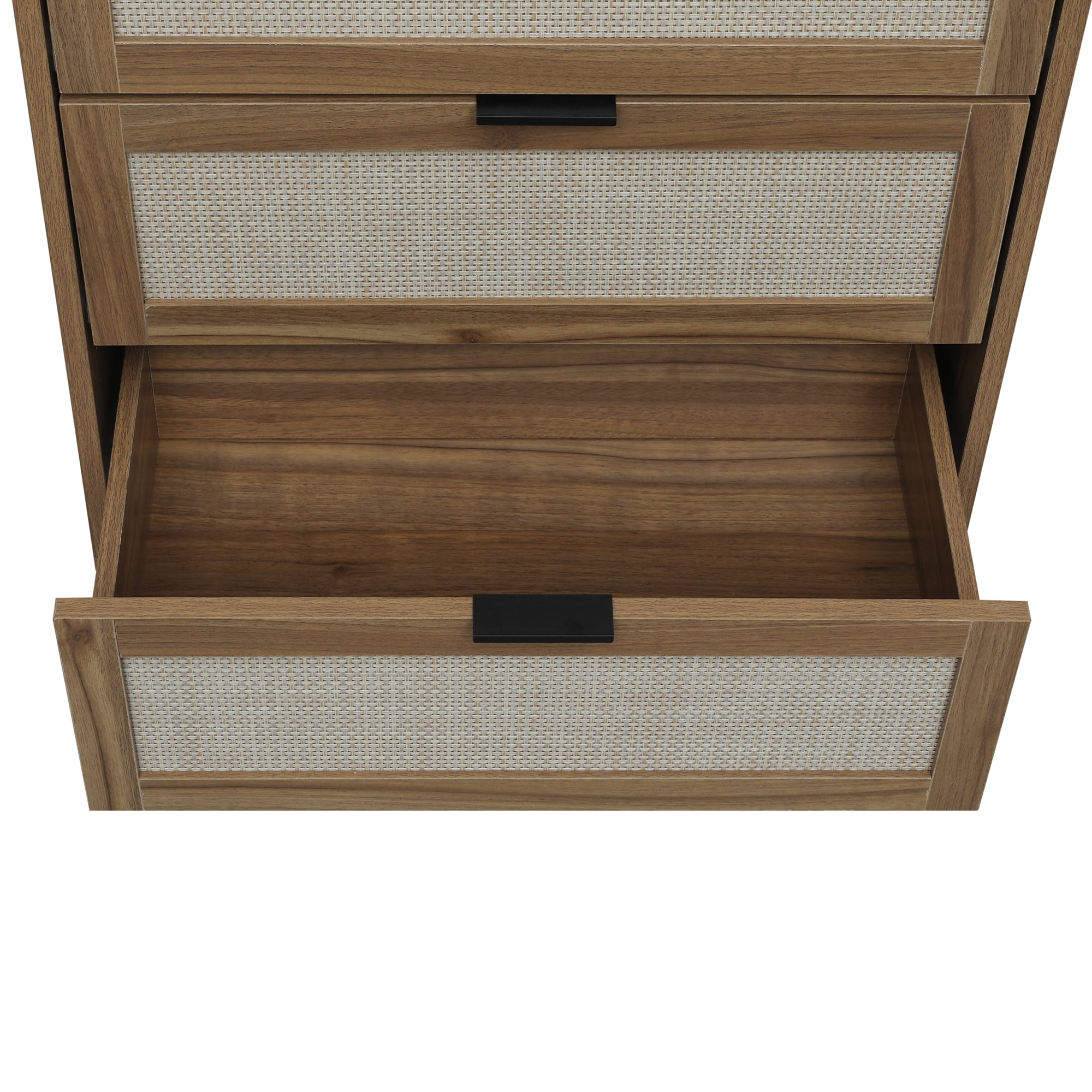 Kadyn 3 Drawer Cabinet, Chest of Drawers for Bedroom, Nightstand with Wood Feet, Walnut Kadyn 3 Drawer Cabinet, Chest of Drawers for Bedroom, Nightstand with Wood Feet, Walnut