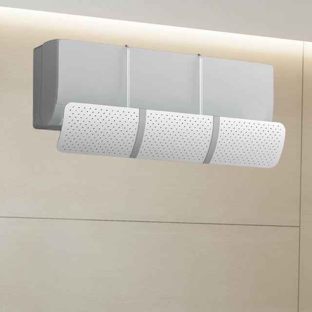 Deflector de aire acondicionado Deflector de ventilación de aire Cubierta de dirección del viento de fácil instalación Accesorios de fácil instalación Deflector de viento Gris