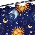 thumbnail image 3 of Gothic Shower Curtain - Dark Celestial Moon & Star Print, Mystical Cosmic Theme Bath Decor, Waterproof Polyester, 36"Wx72"L, Goth Aesthetic Gift, 3 of 3