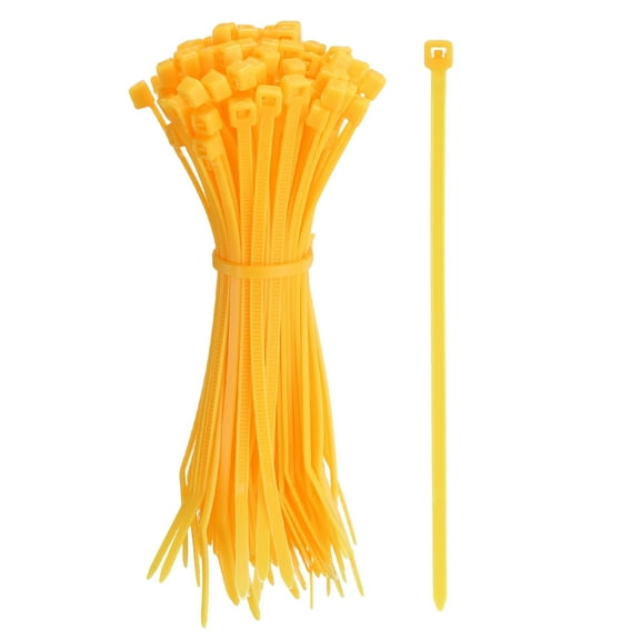 Zip Ties Plastic Cable Ties, Self-Locking Wire Zip Tie 4 Inch - (1000 Pack, Yellow)