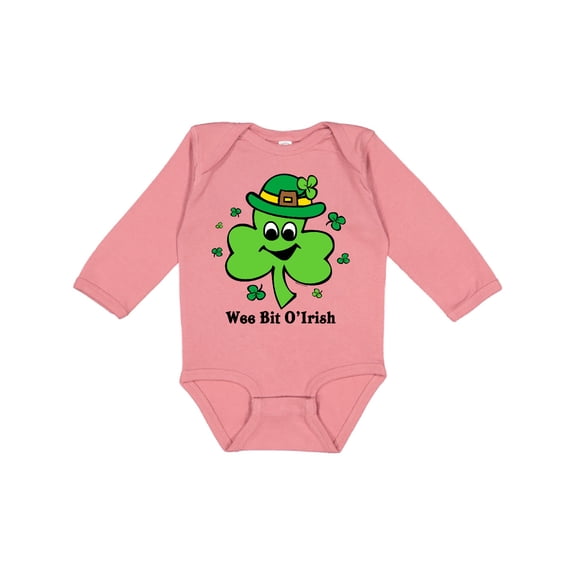 Inktastic Wee Bit O'irish Boys or Girls Long Sleeve Baby Bodysuit