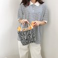 thumbnail image 1 of Sac à Main Simple en Toile pour Femme, Floral, pour Magasinage, Sac Seau à Lunch (2 Rouge Bleu), 1 of 3