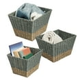 thumbnail image 4 of Honey-Can-Do Seagrass Set of 3 Square Nesting Storage Baskets, Natural and Gray, 4 of 7
