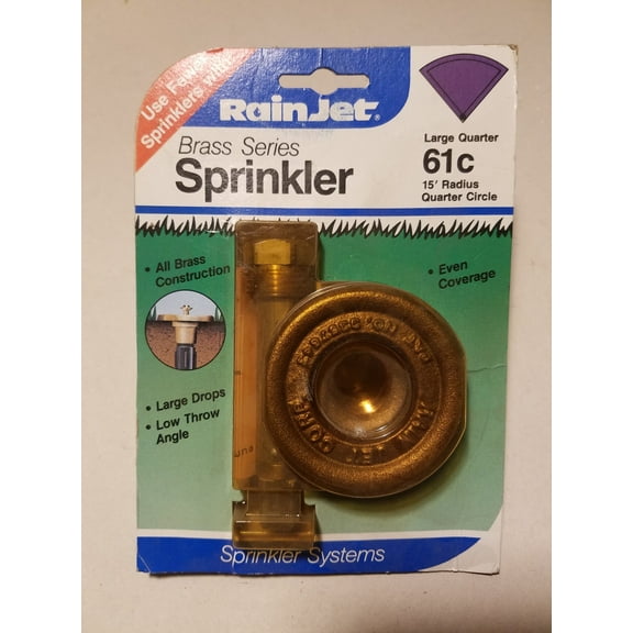 Nos Vintage Rain  Sprinkler 61C Large Quarter Circle 15' Radius