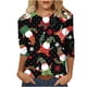 thumbnail image 2 of Pntutb Moda Mujer Chriatmas Impreso Camiseta 3/4 Mangas Blusa Cuello Redondo Casual tops Pntutb Pntutb-621, 2 of 5