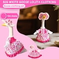 thumbnail image 5 of ZLKMQM Spring Flower Goose Outfit Daisy Rose Floral Dress for 23'' Cement Plastic Goose Statue for Valentines Day Summer Outdoor Garden Yard Patio Lawn Decor(Pink Rose), 5 of 5