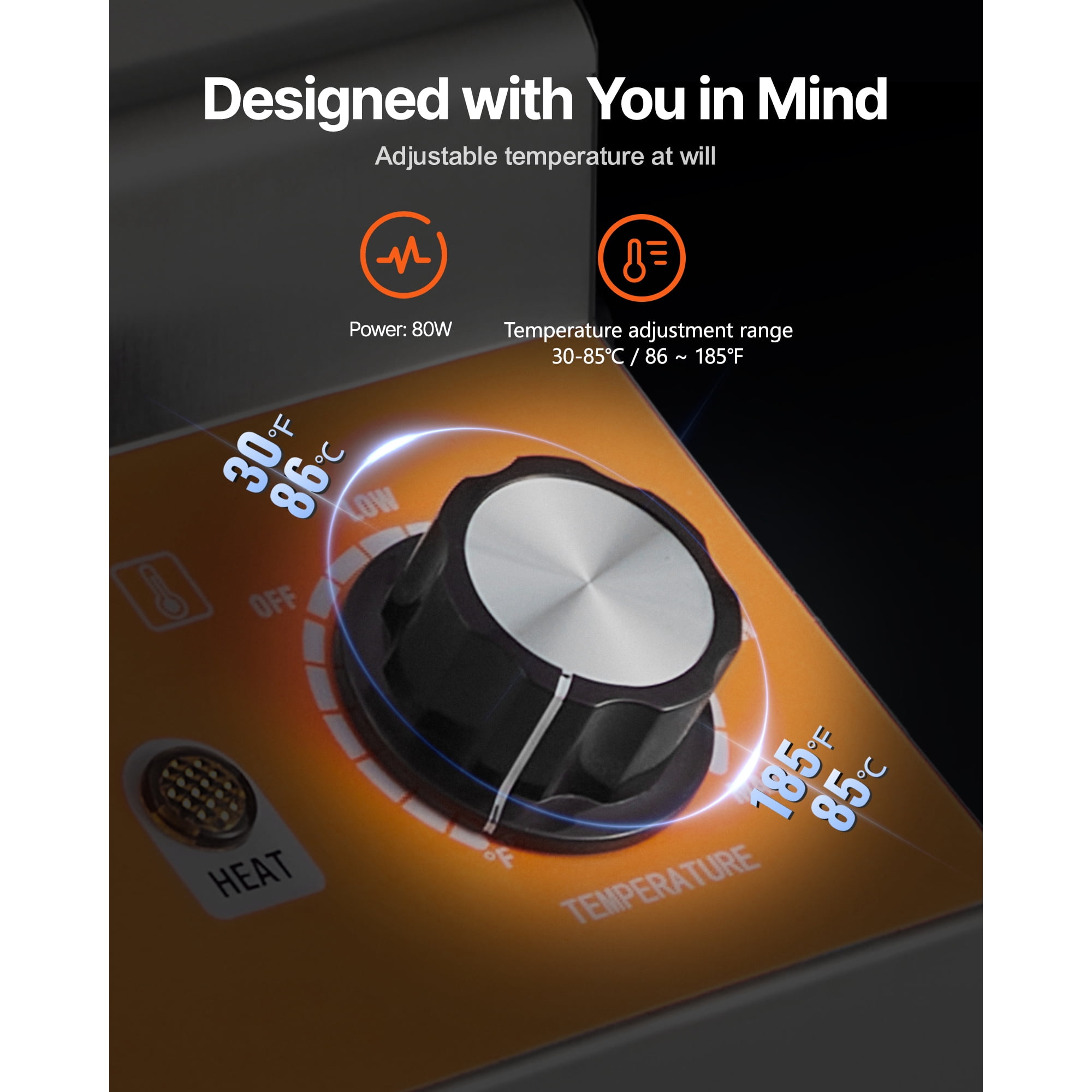 KFFKFF Electric Bottle Warmer with 0.8L Capacity, Adjustable Temperature 86-185℉, Commercial Cheese Dispenser for Nacho Cheese, Hot Fudge, Caramel, and More