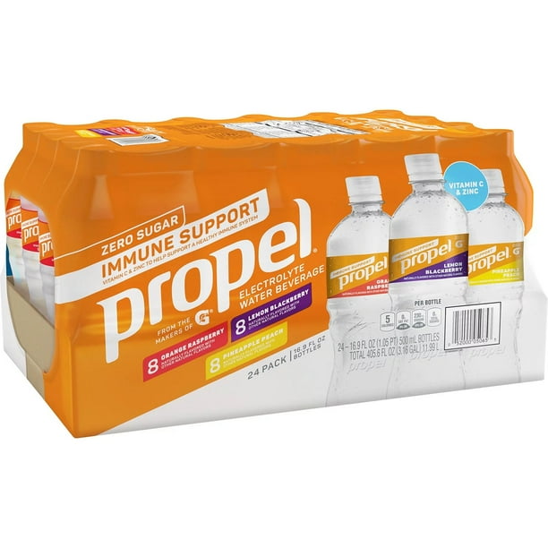 Propel Immune Support Zero Sugar Variety Pack, 16.9 Fluid Ounce (24