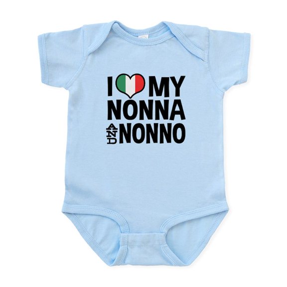 CafePress - I Love My Nonna And Nonno Infant Bodysuit - Baby Light Bodysuit, Size Newborn - 24 Months