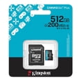 thumbnail image 3 of Tarjeta de memoria MicroSD Kingston Canvas Go Plus 512GB, Gen4, A2 U3 V30, hasta 200MB/s lectura, 3 of 3