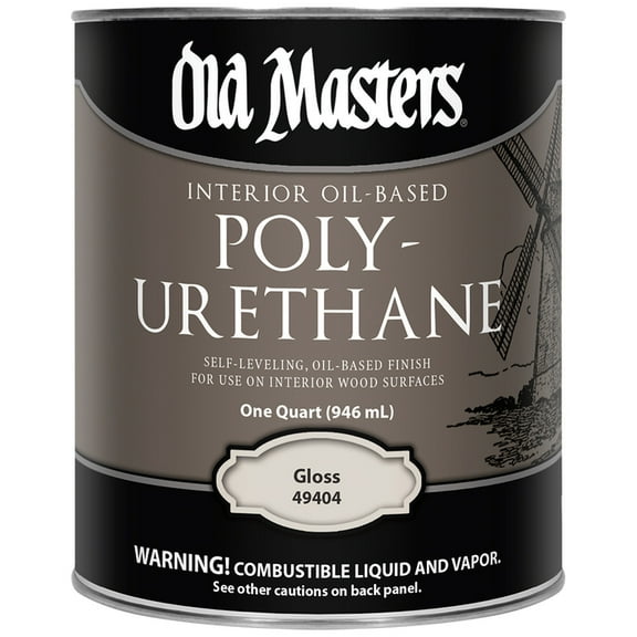 4-Pack of 1 qt Old Masters 49404 Clear Polyurethane Interior Oil-Based Finish, Gloss