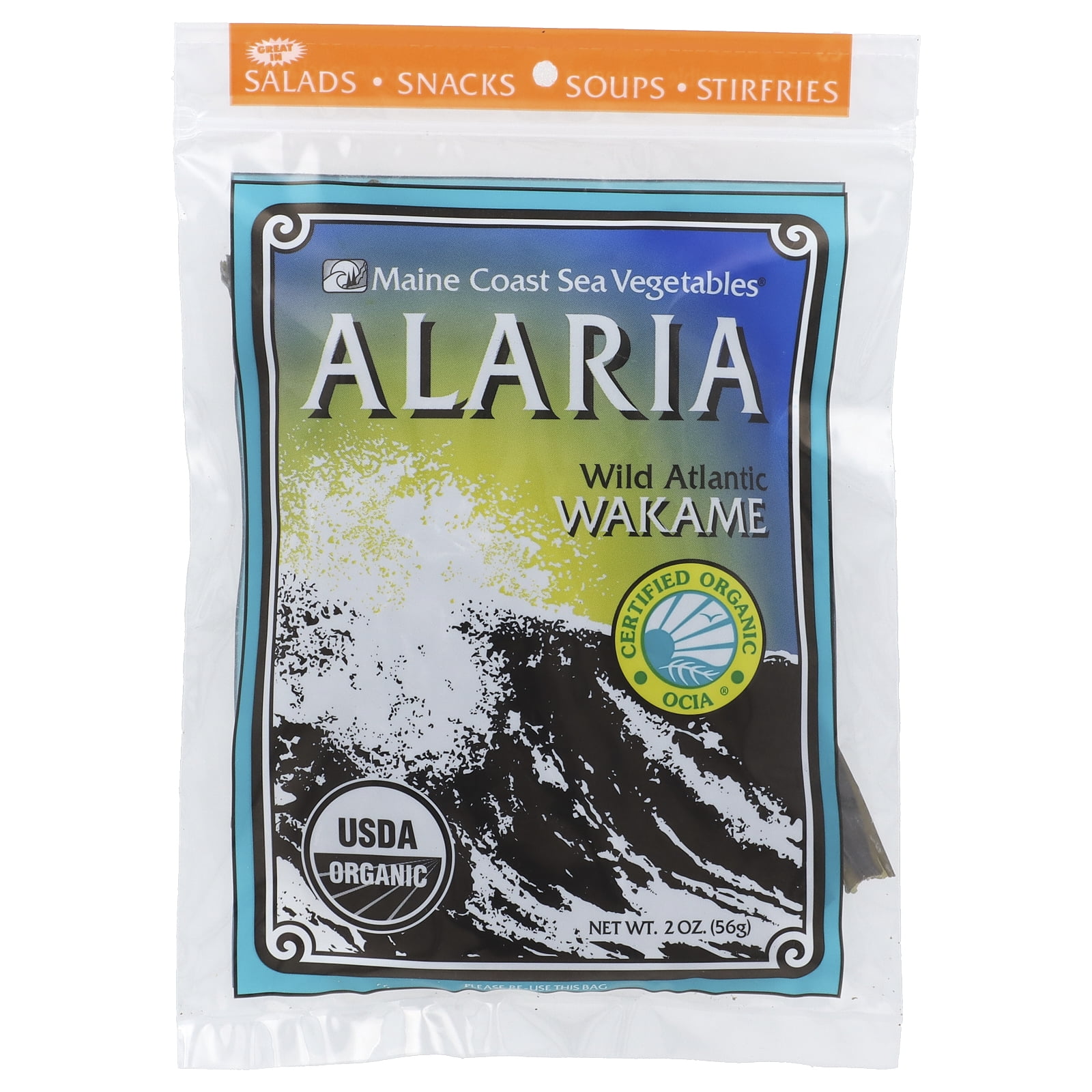 Maine Coast, Wild Atlantic Kombu Kelp, 2oz, Organic Sea Vegetables