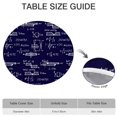thumbnail image 6 of Math Equations Engineering Diagrams Navy Pattern Round Fitted Tablecloth with Elastic Edge,Dining Table Cover Waterproof,Outdoor Round Tablecloth for Camping,Dining,Indoor and Outdoor, 6 of 7