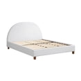 thumbnail image 1 of Ilios Innova | Base de Cama King Size con Cabecera Arco Tapizada en Lino. Diseño Moderno Minimalista en Color Blanco., 1 of 9