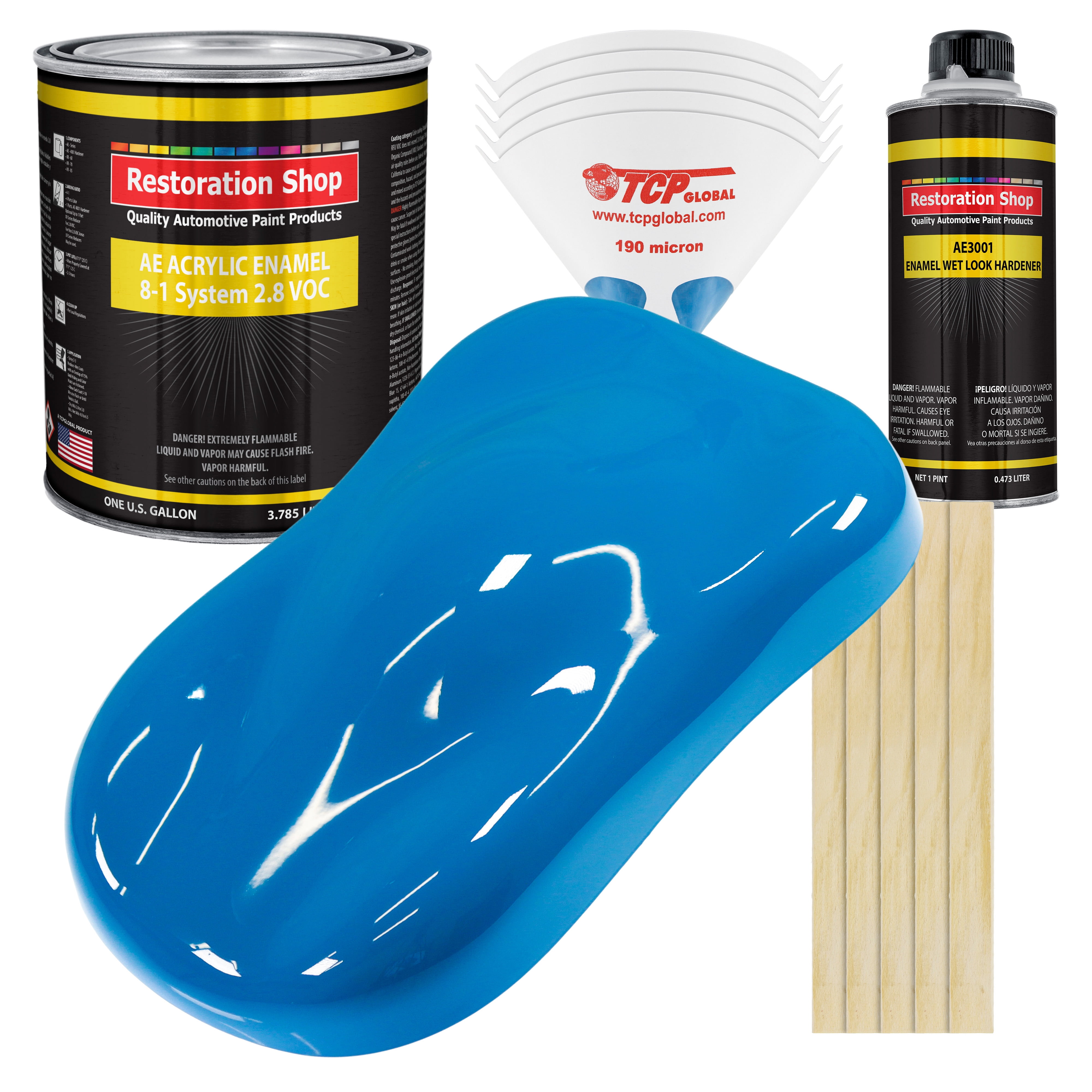 Restoration Shop Speed Blue Acrylic Enamel Auto Paint, Complete