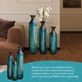 thumbnail image 4 of Aukfa Metal Tall Floor Vases for Decoration, Large Floor Vase Set of 3,Droplet Shaped,28.34"/24.4"/20.4"H,Aqua Blue, 4 of 8