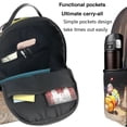 thumbnail image 5 of Lsque Pikmin Pattern Backpack – School Travel Canvas Daypack with Ergonomic Padded Straps, Multiple Compartments & Leather Handle, 5 of 5