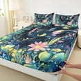 thumbnail image 3 of Manfei Cartoon Animal Dragon Twin Sheet Sets,Oil Painting Twin Fitted Sheet,Watercolor Flower Floral Flat Sheet,Ultra Soft Room Decor,3-Piece, 3 of 7