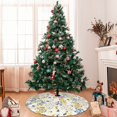 thumbnail image 7 of Sikiie Wildflower Honeybee 30-48 inches {designName} Print Christmas Tree Skirt Snowman Xmas Tree Skirt with Edge Christmas Decorations for Holiday Party48", 7 of 7
