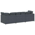 thumbnail image 5 of vidaXL Modular Sofa with Cushions Velvet Dark Grey, 5 of 5