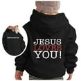 thumbnail image 4 of Teen Boys Hoodies Jesus Loves You Hoodies Graphic Hoodies for Juniors Girls Casual Long Sleeve Oversize Pullover Cute Clothes Hoodies for Teen Boys 11-12 Years, 4 of 4