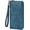Peacock-Blue, variant on Womens Wallet RFID Wallet Women with Passport Holder Butterfly Vegan Leather Multi Card Slots Wallets Large Capacity Wristlet Travel Purse for Women (Brown)