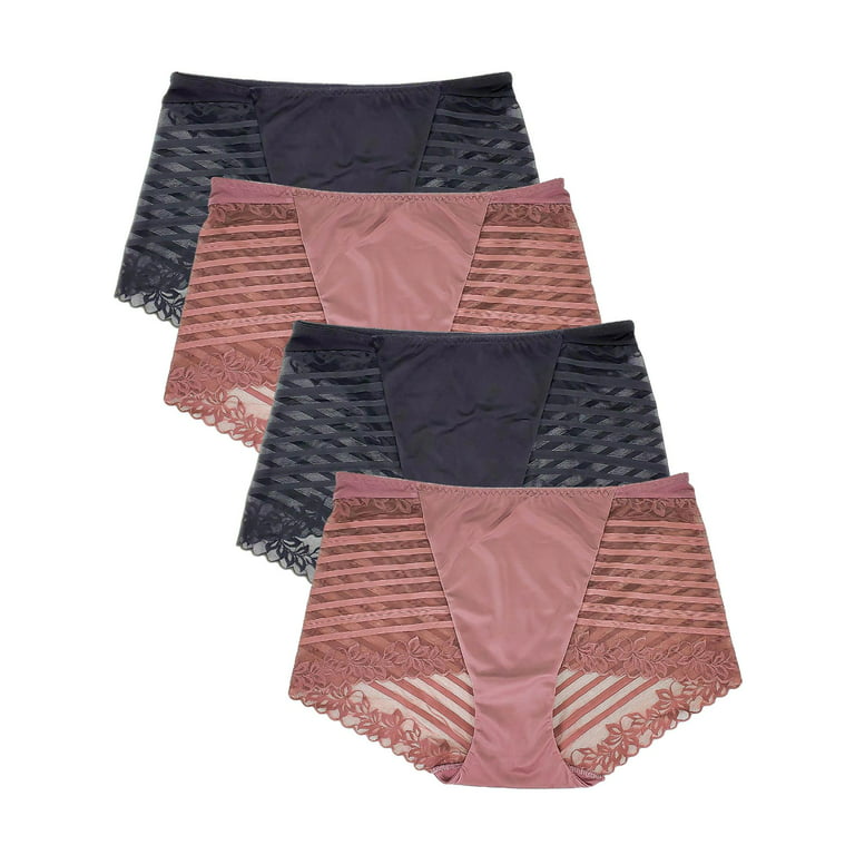 Barbra Lingerie Multi-Pack of Women's Plus Size Lace Boy Short Panties Small-5XL