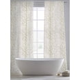 thumbnail image 4 of Beige Botanical Sheer Curtains 108 Inch Length 2 Panels Set, Farmhouse Spring Summer Branch Voile Window Treatment Semi Sheer Long Curtains Drapes for Bedroom/Living Room/Kitchen 52"x108"x2, 4 of 7