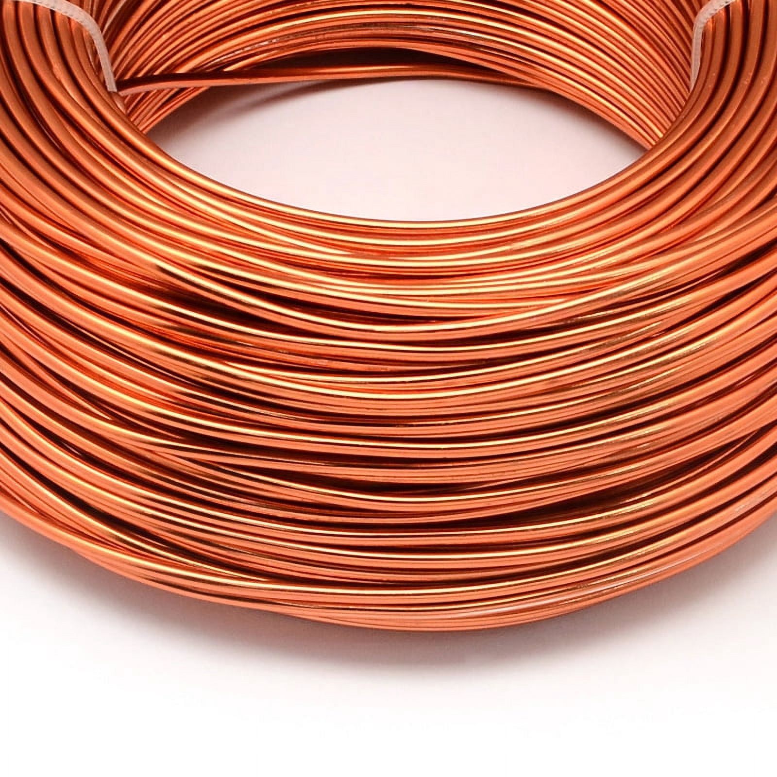 500g Anodized Aluminum Wire Bendable Metal Craft Wire Flexible Craft Wire for Beading Jewelry Craft Making Orange Red 18 Gauge 1.0mm 200m/500g(656.1 Feet/500g)
