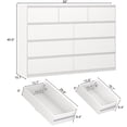 thumbnail image 2 of ChVans 9 Drawer Dresser for Bedroom, 59" Wide 41" Tall Modern High Gloss Dresser with Wood Chest of 9 Drawer Handle Free, Large White Malm Dresser for Bedroom, Living Room, Entryway, Hallway, 2 of 8
