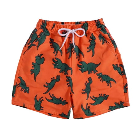 

crtigd Toddler Boys Girls Cartoon Floral Printed Sport Shorts Kids Beach Shorts